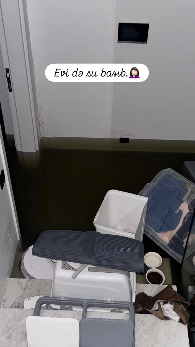 Safuranın evini də su basdı