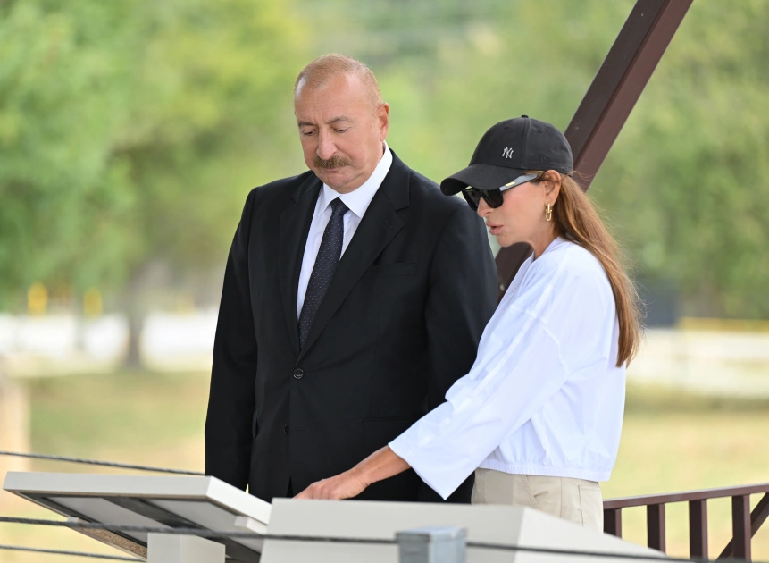 İlham Əliyev və birinci xanım “Nəsimi Bağları”nda - Fotolar