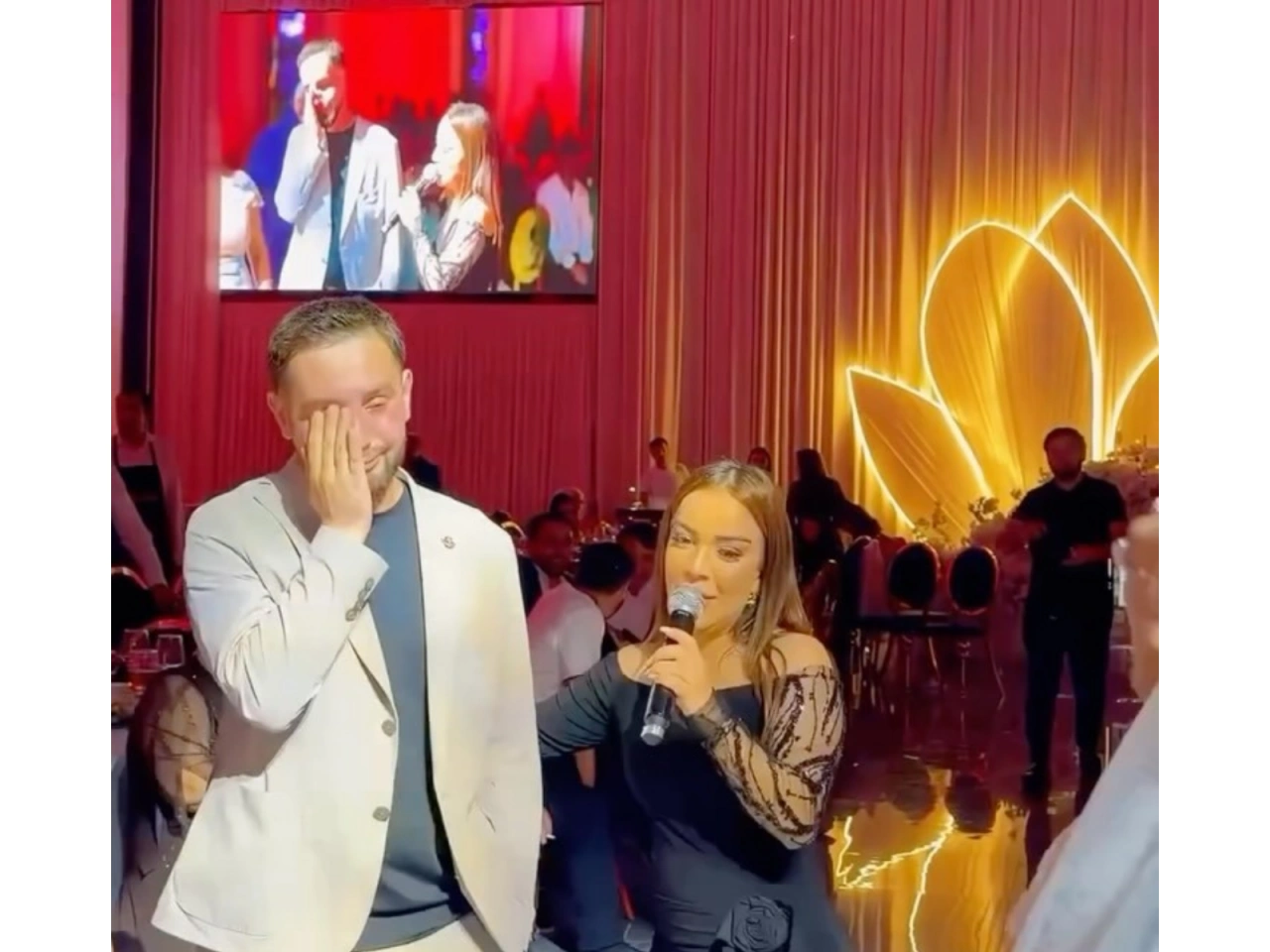 Pünhan Priyevin toyunda kövrək anlar: Gəlinin qardaşı ağladı - (Video)