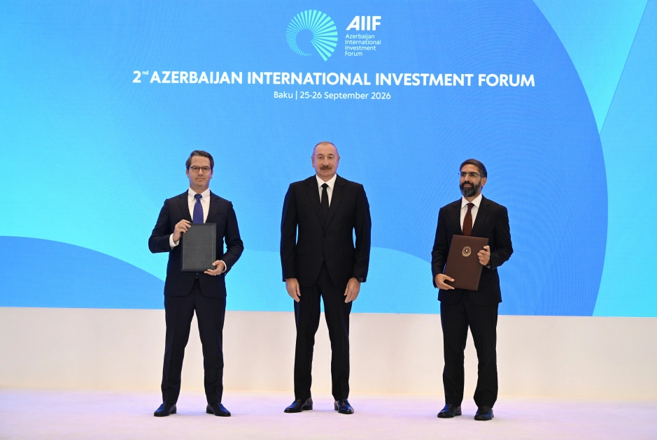 İmzalanmış sənədlər Prezidentin iştirakı ilə mübadilə edildi - Fotolar
