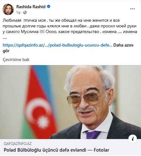 "Sevimli "quşcuğazım", axı mənimlə evlənəcəyinə söz vermişdin" - Rəşid Behbudovun qızı - (Foto)