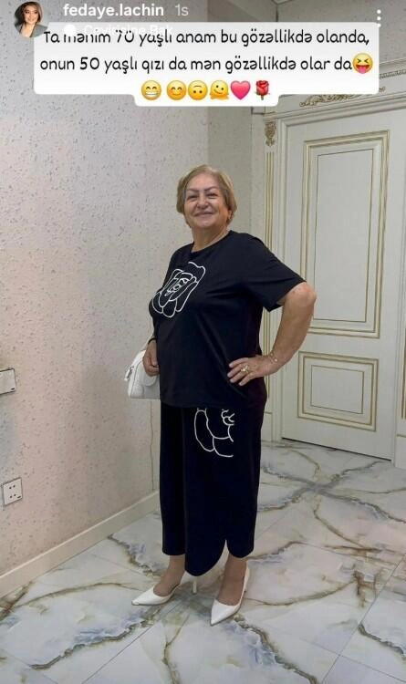 Fədayə Laçından anasını paylaşdı: "50 yaşlı qızı mən gözəllikdə olar da..." - (Foto)