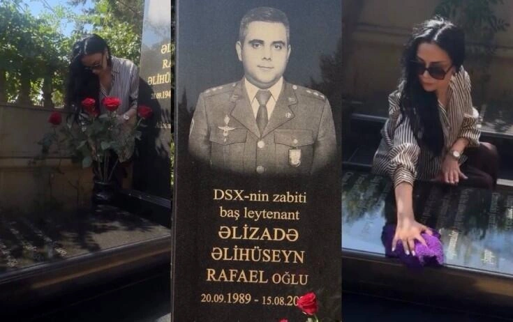 Vüsalə Əlizadə qardaşının məzarında - "Qara daş məni sakitləşdirir" - (Video)