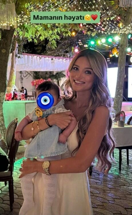 Xalq artistinin bloqer qızı yenicə doğulan qızı ilə - (Foto)