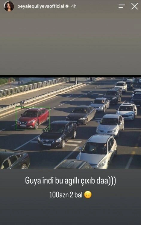 Xəyalə yol hərəkət qaydalarını pozdu - (Foto)