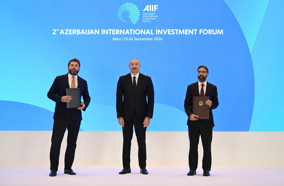 İmzalanmış sənədlər Prezidentin iştirakı ilə mübadilə edildi - Fotolar