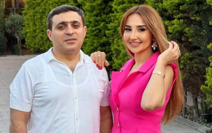 Azərbaycanlı aparıcı əri ilə - FOTOlar