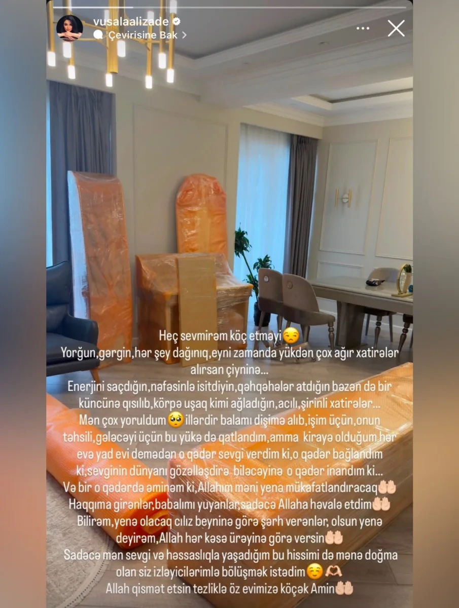 Vüsalə "Ağ şəhər"dəki evindən köçdü: “Babalımı yuyanları Allaha həvalə etdim” - (Foto)
